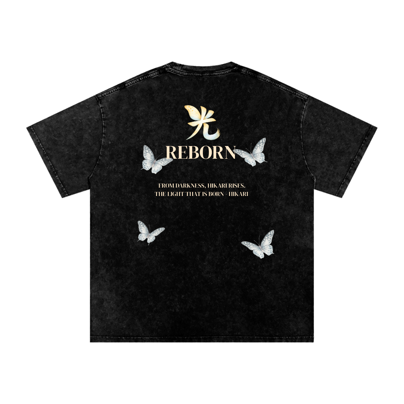 V.1 Birth of Light - Snow Washed Oversized Cotton T-Shirt