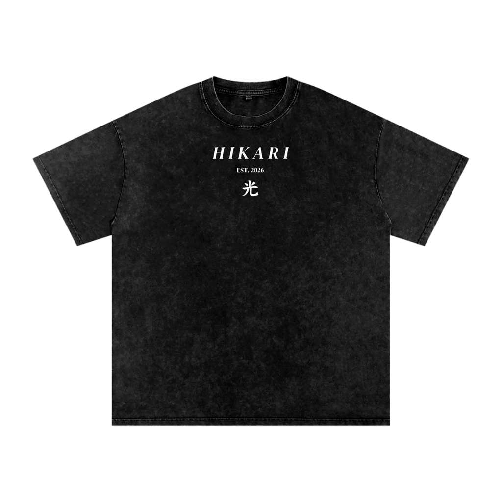 V.1 Knowing Light - Snow Washed Oversized Cotton T-Shirt