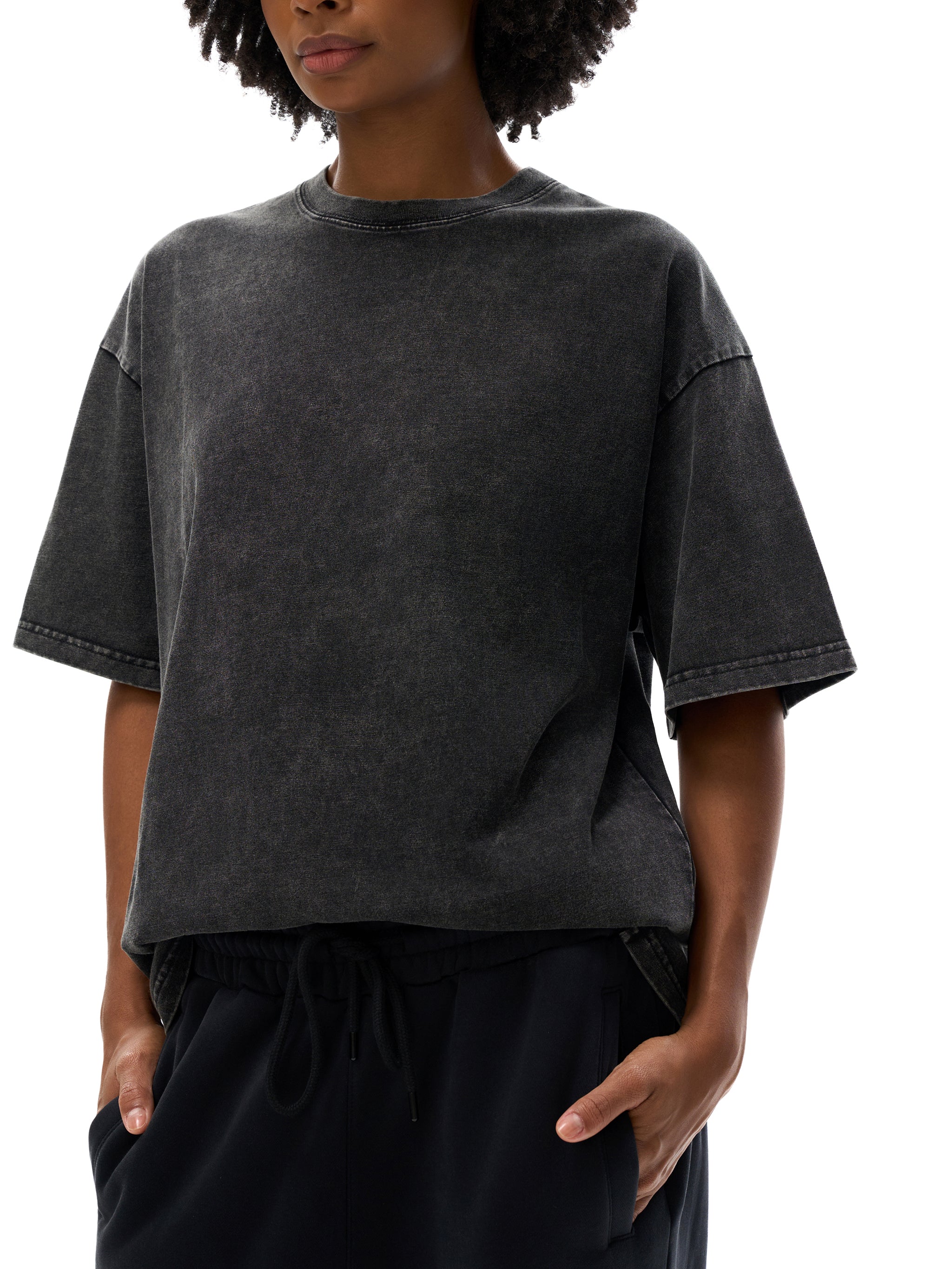 V.1 Birth of Light - Snow Washed Oversized Cotton T-Shirt