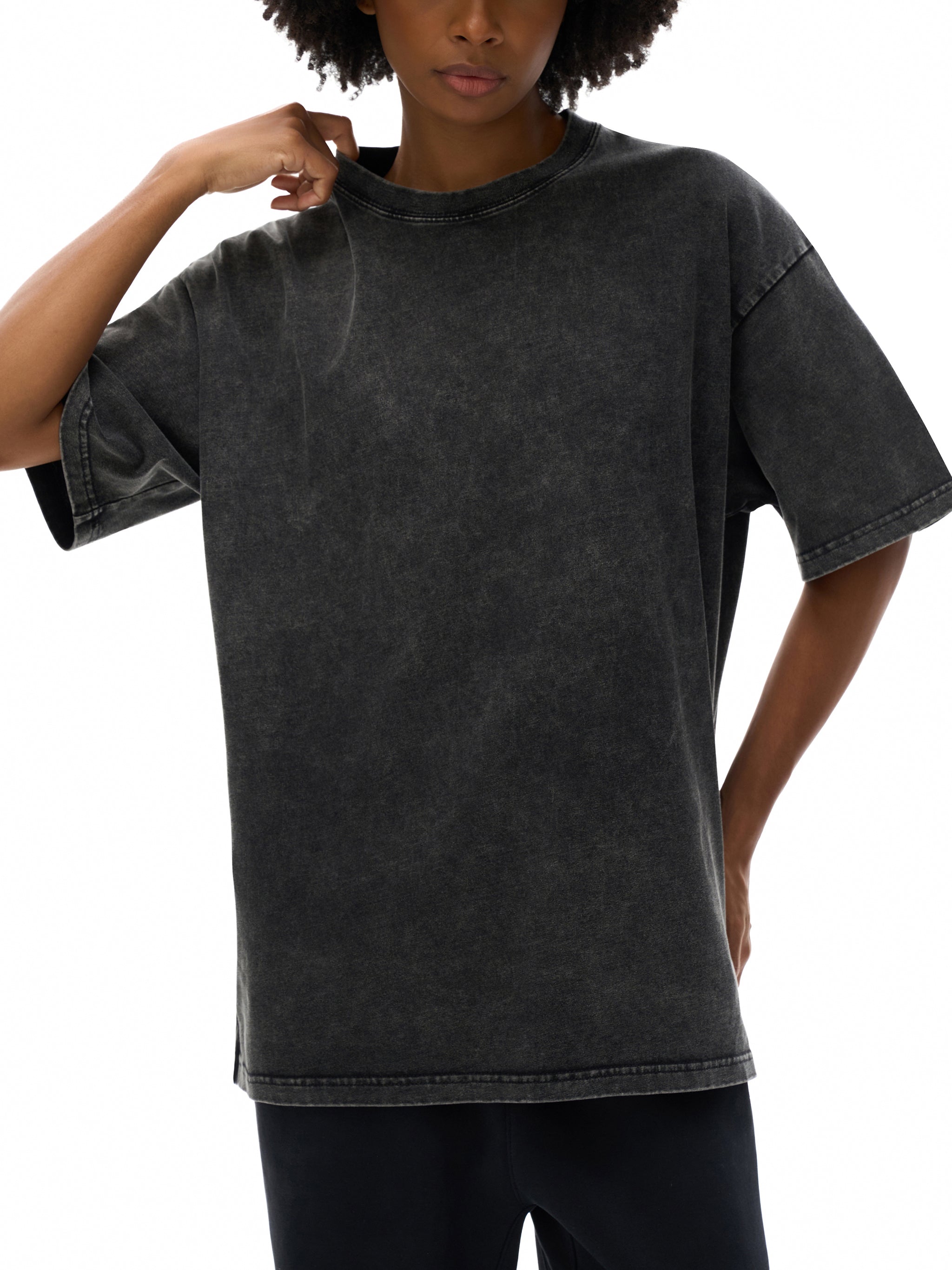 V.1 Birth of Light - Snow Washed Oversized Cotton T-Shirt